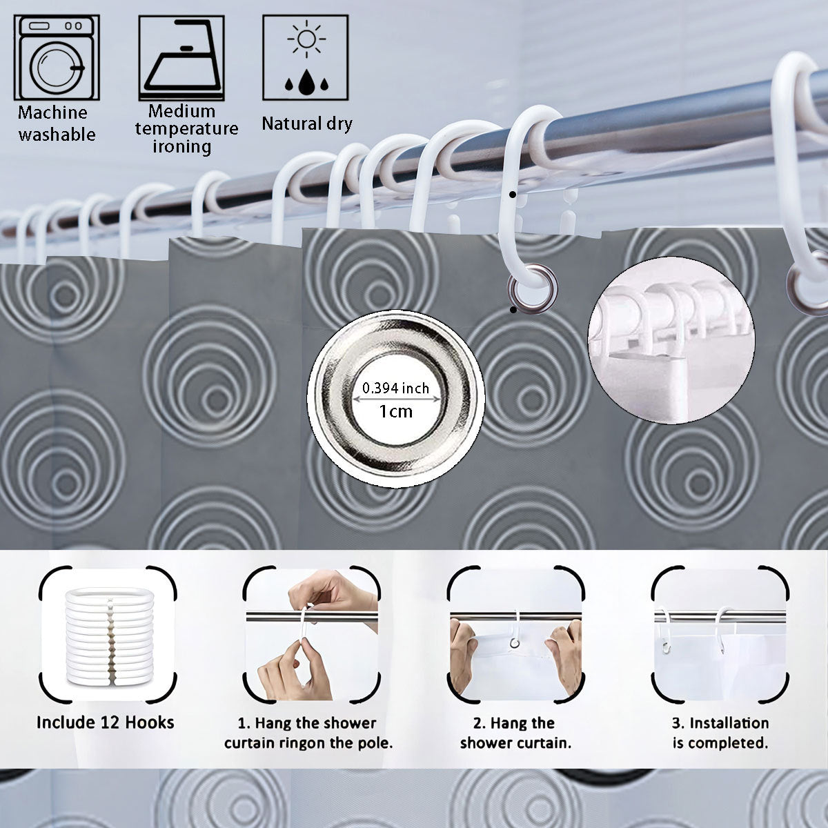 Abstract Design Vier-teilige digitale Badezimmer Set Brehn