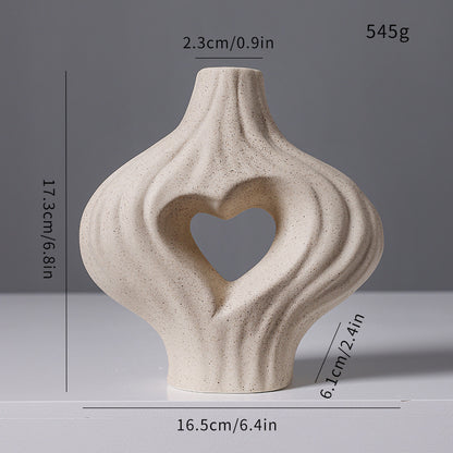 Dekorative herzförmige Keramikvase Brehn
