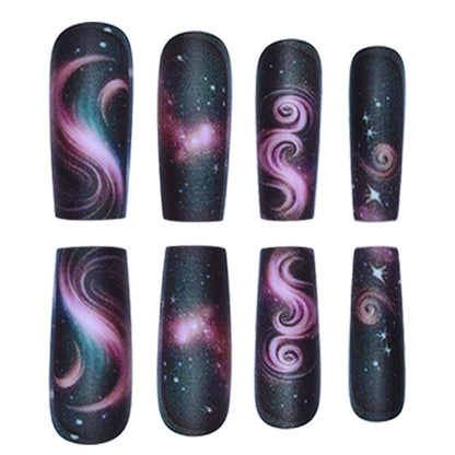 Galaxy-Themed Press-On Nail Extensions Brehn