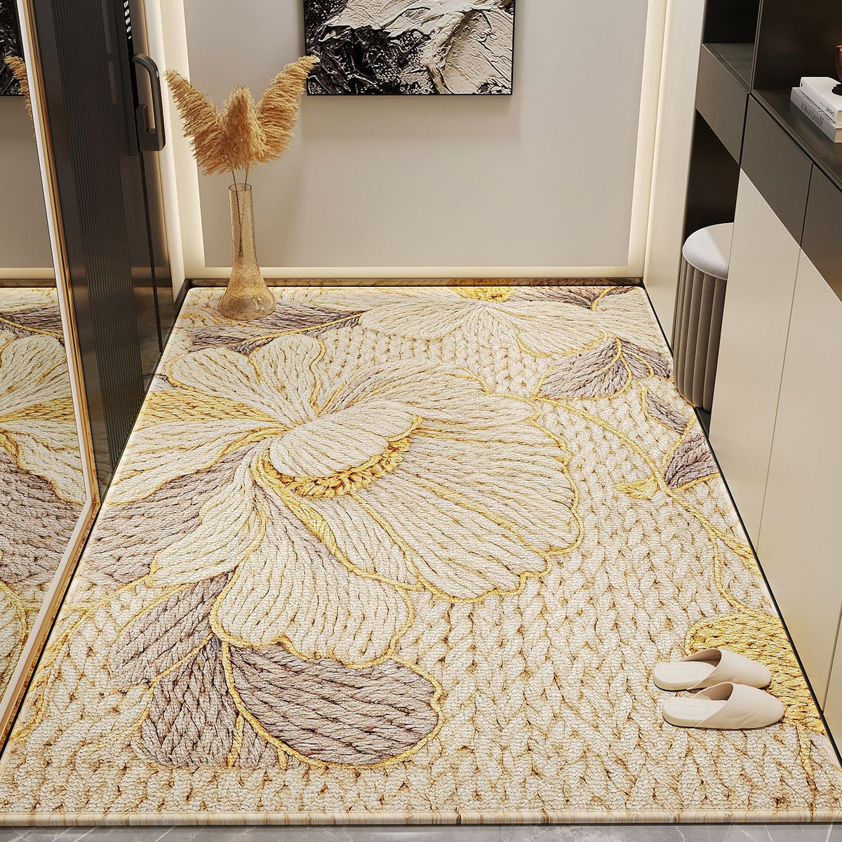 Blumendesign Teppich für den Innenbereich