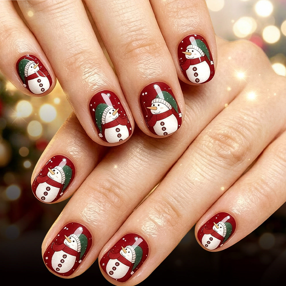 Urlaubs-Themen Schneemann Nagelkunst Brehn