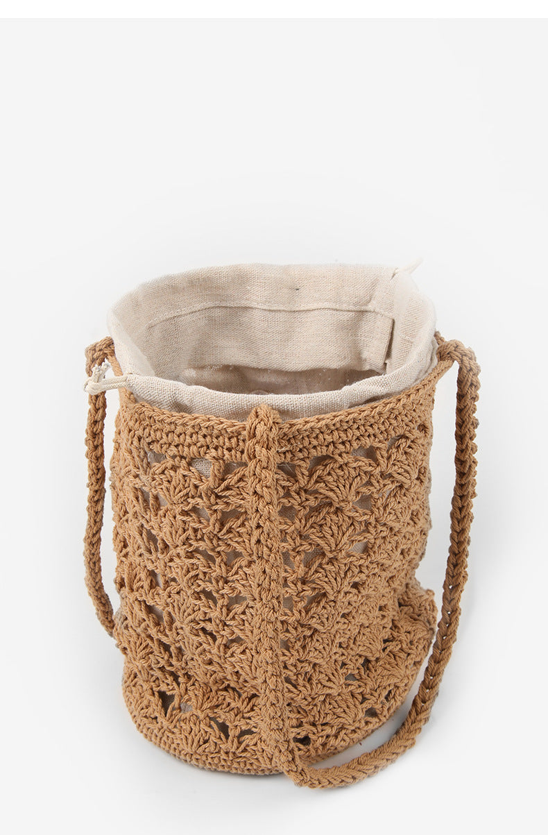 Damen Handgearbeitete Makramee Tasche mit doppeltem Innenfutter Brehn