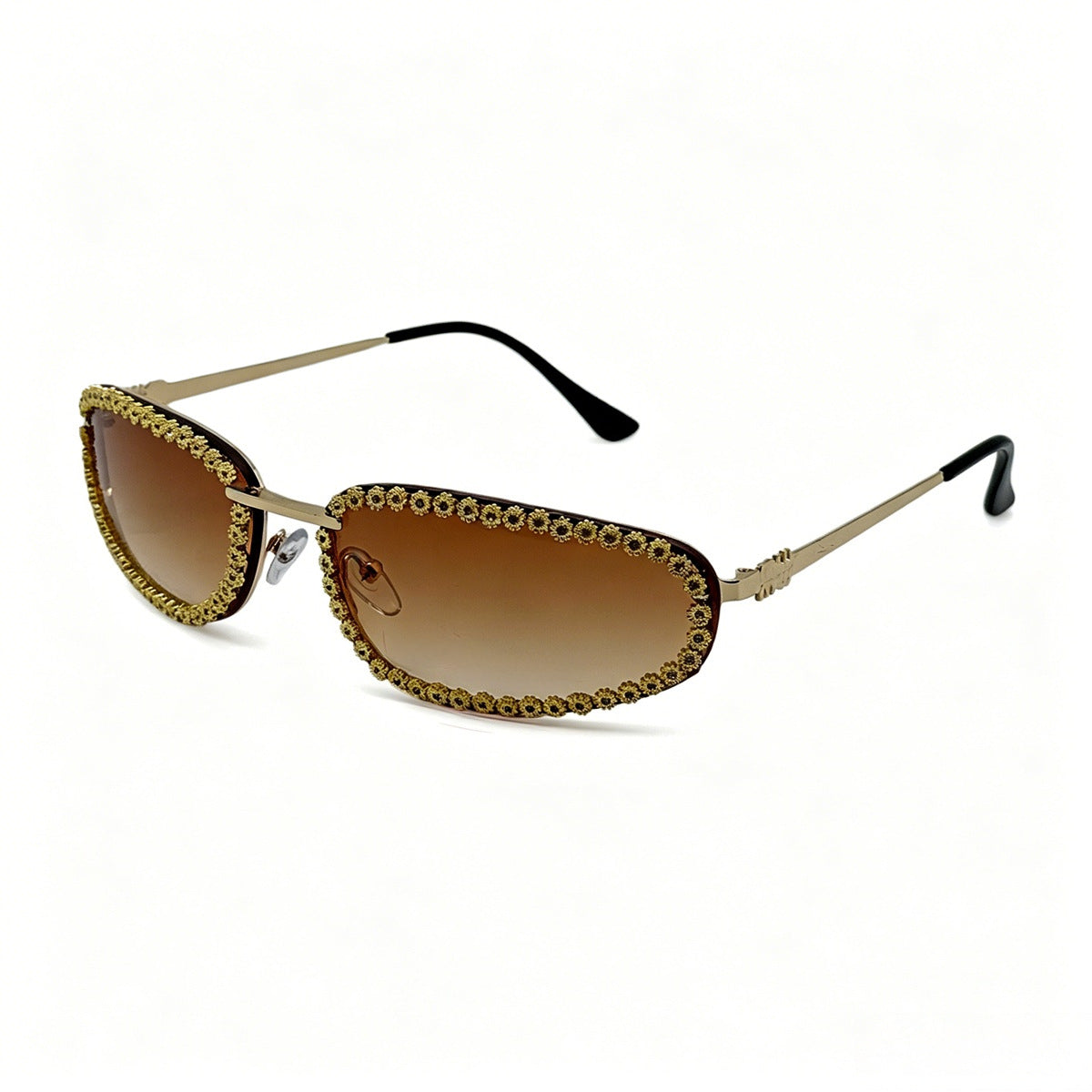 Damen modische Sonnenbrille mit funkelndem Strassbesatz Brehn