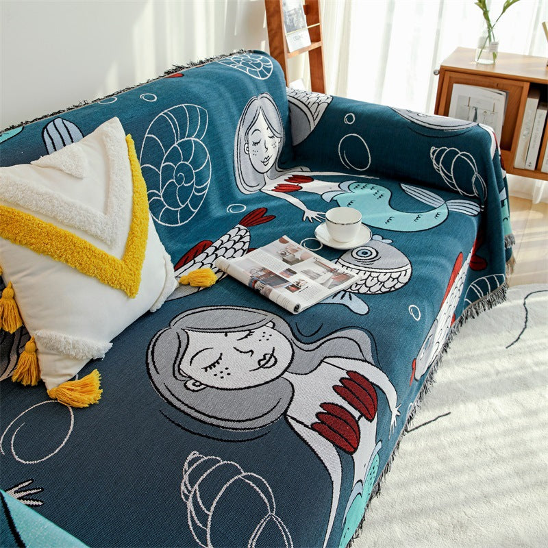 Künstlerisches Cartoon-Themen Sofa Überwurf