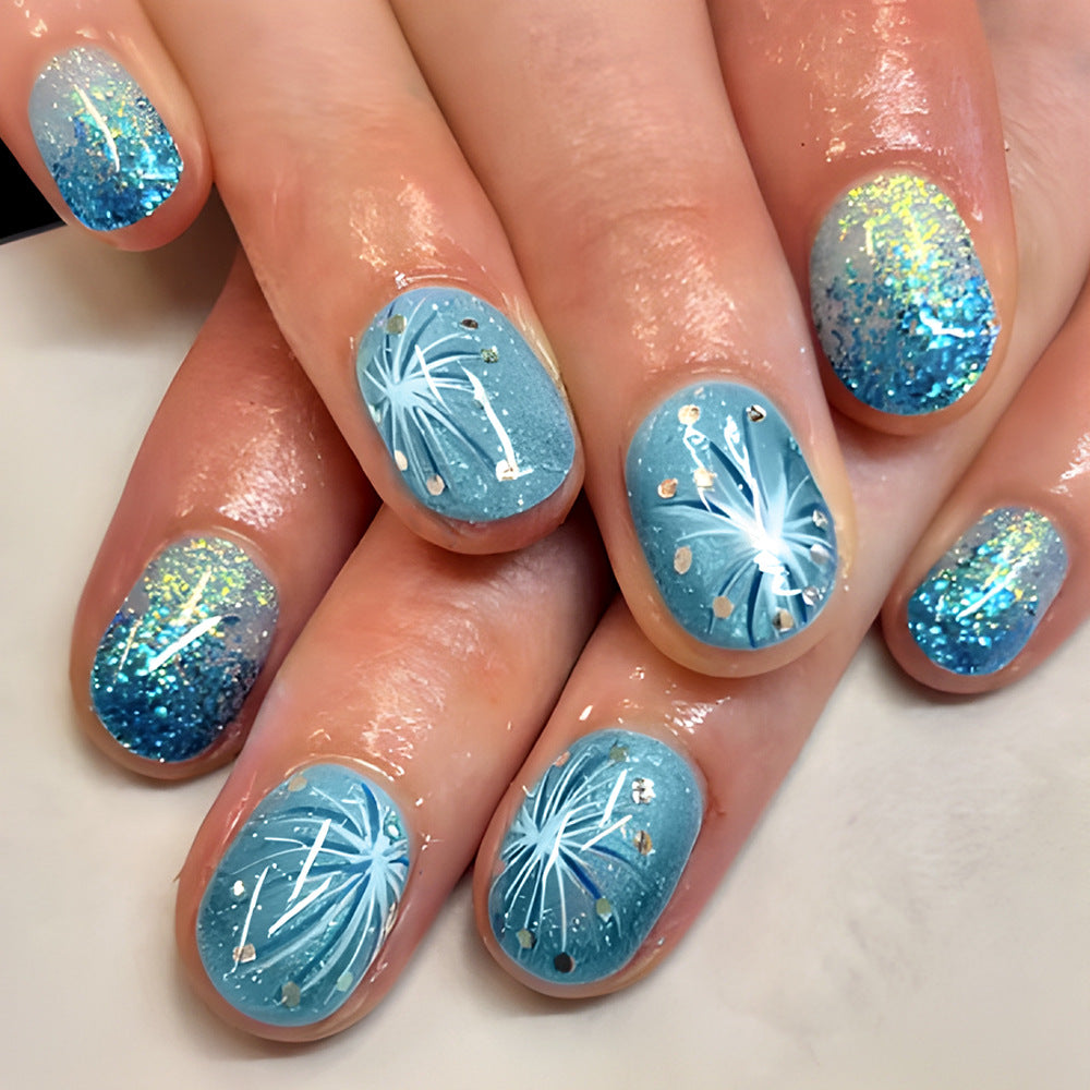Glitzerndes Gel-Nagelkunstdesign Brehn