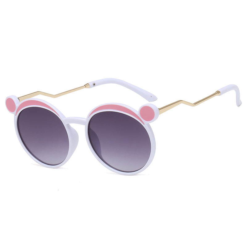 Damen Fashion-Runde Sonnenbrille mit innovativem Rahmen und farbigen Gläsern Brehn