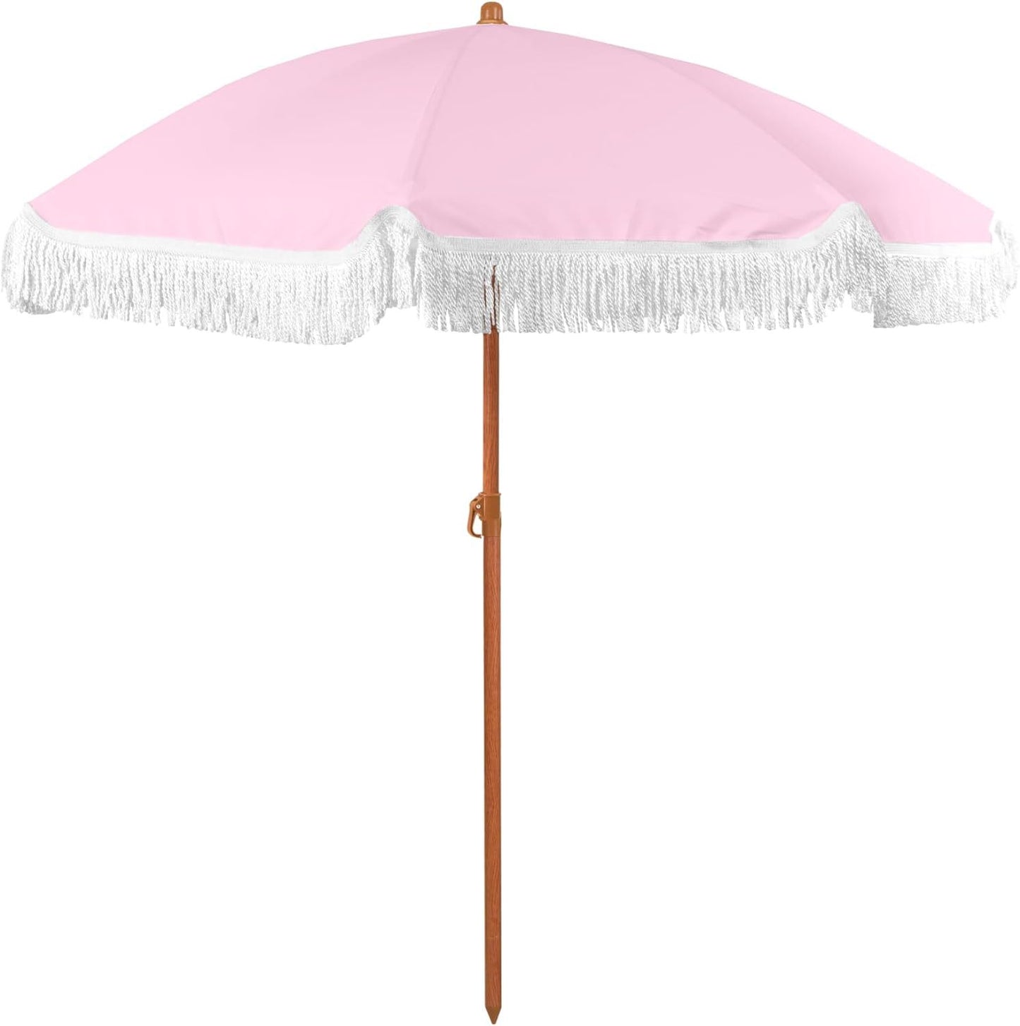 Damen Sonnenschirm mit Quasten und gestreiftem Design Brehn