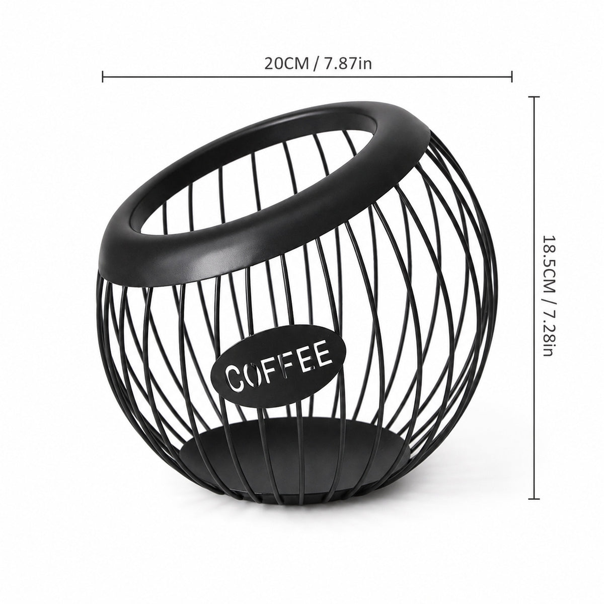 Stilvoller Drahtkaffee-Speicher