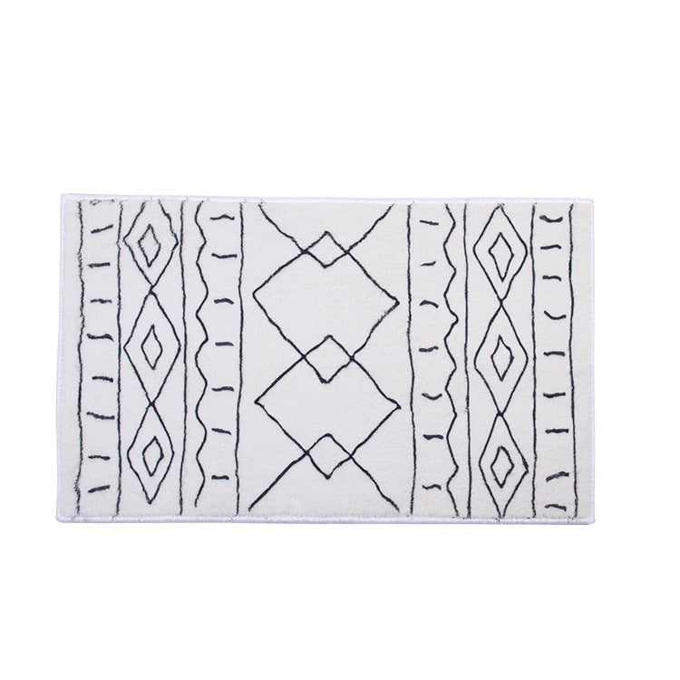 Weicher Hochflor-Badematten-Teppich mit Berber‑inspiriertem Rhombenmuster Brehn