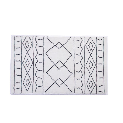 Weicher Hochflor-Badematten-Teppich mit Berber‑inspiriertem Rhombenmuster Brehn