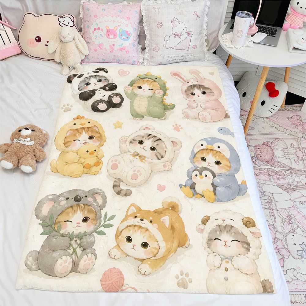 Gemütliche Plüschdecke mit Tiermotiv