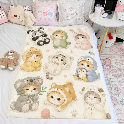 Gemütliche Plüschdecke mit Tiermotiv