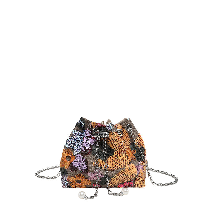 WoStylish Pailletten Zugverschluss Clutch Tasche Brehn