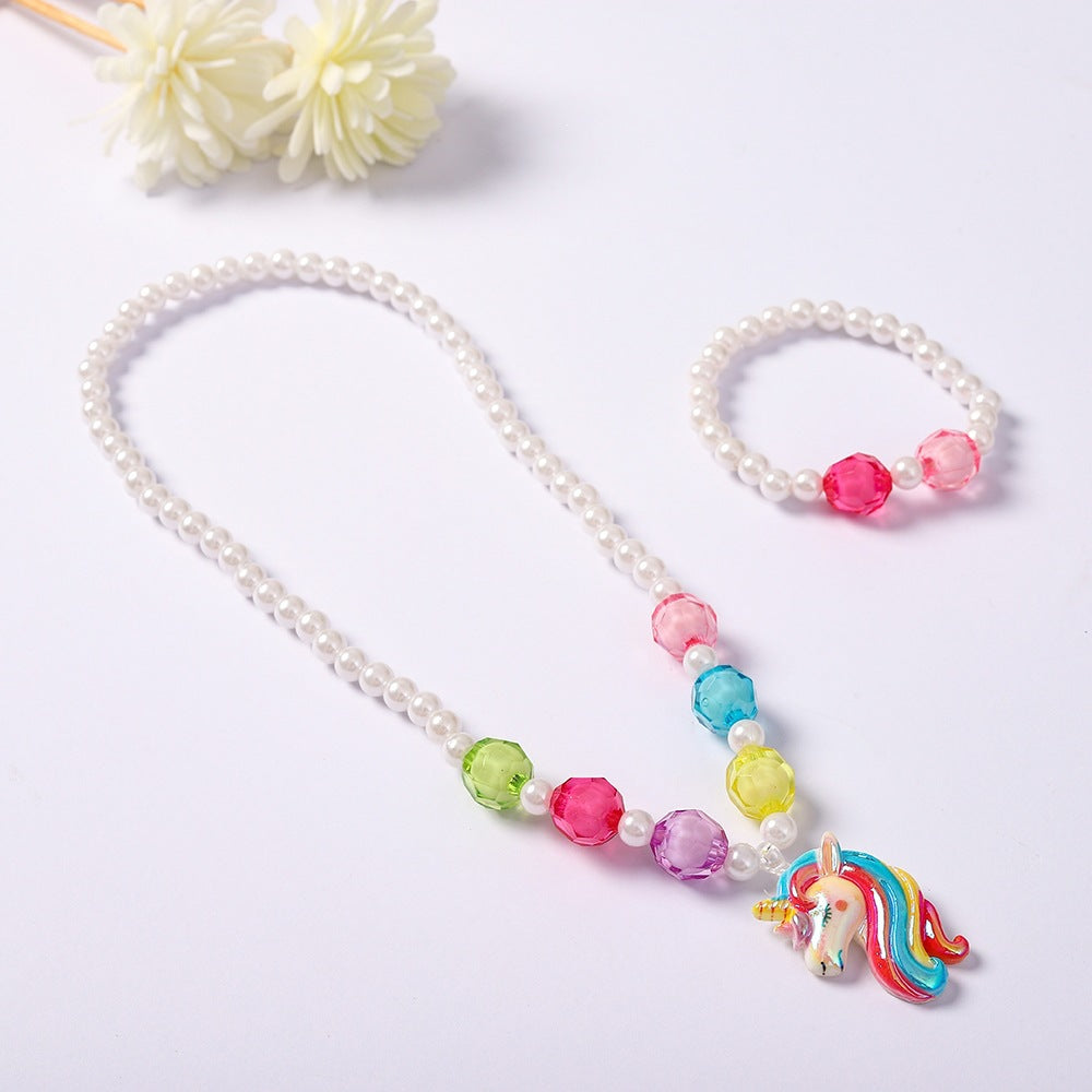 Verspieltes Schmuckset mit Einhorn-Anhänger Brehn