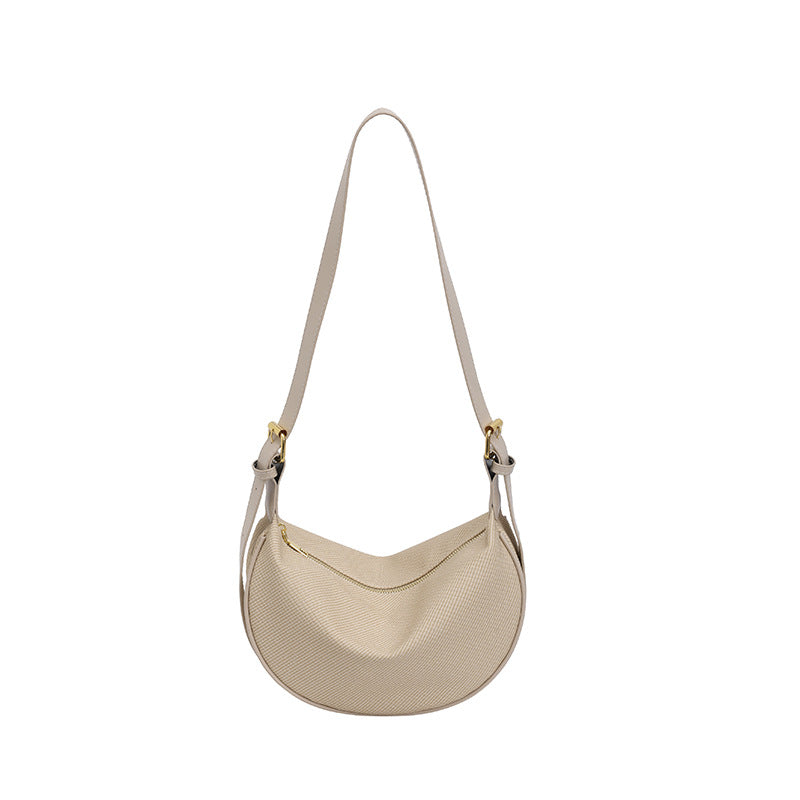 Texturierte Leder Hobo-Tasche