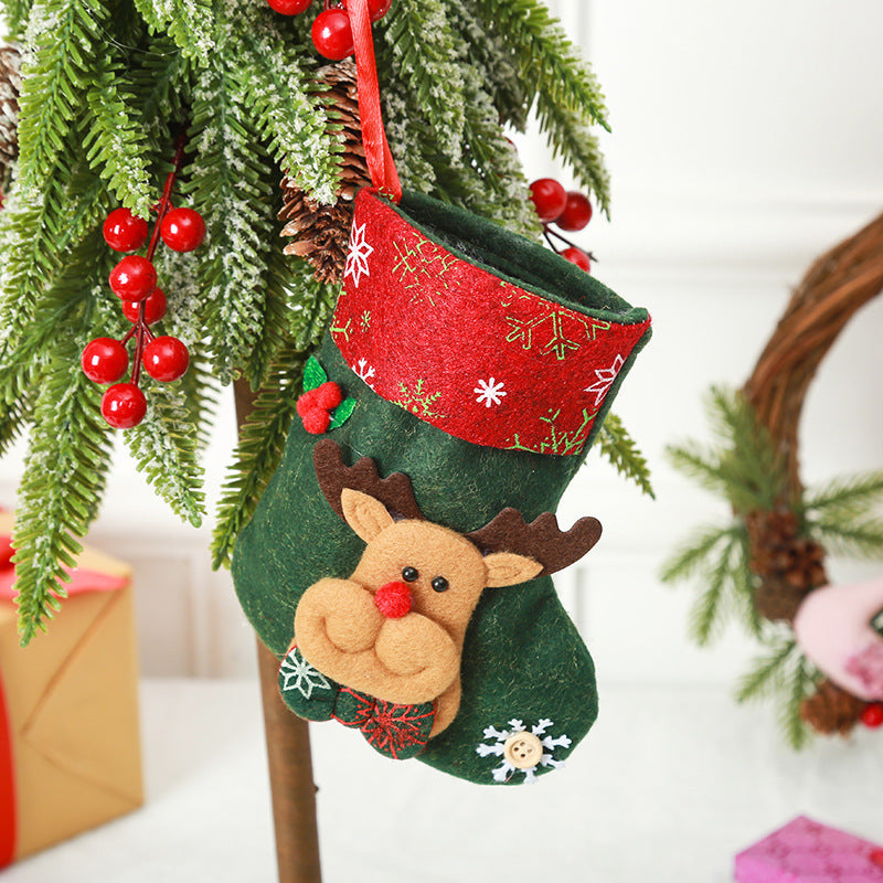 Festlicher Weihnachtsstrumpf mit Rentier-Motiv Brehn