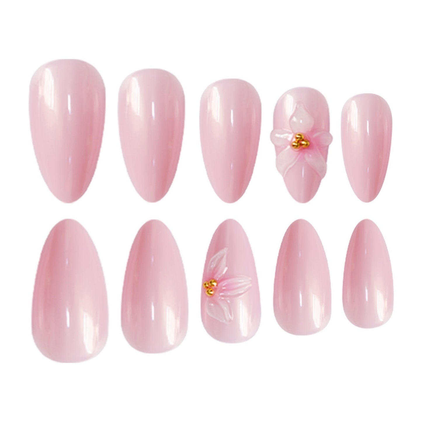 Elegante Floral Spitznagel Kunstnägel Brehn