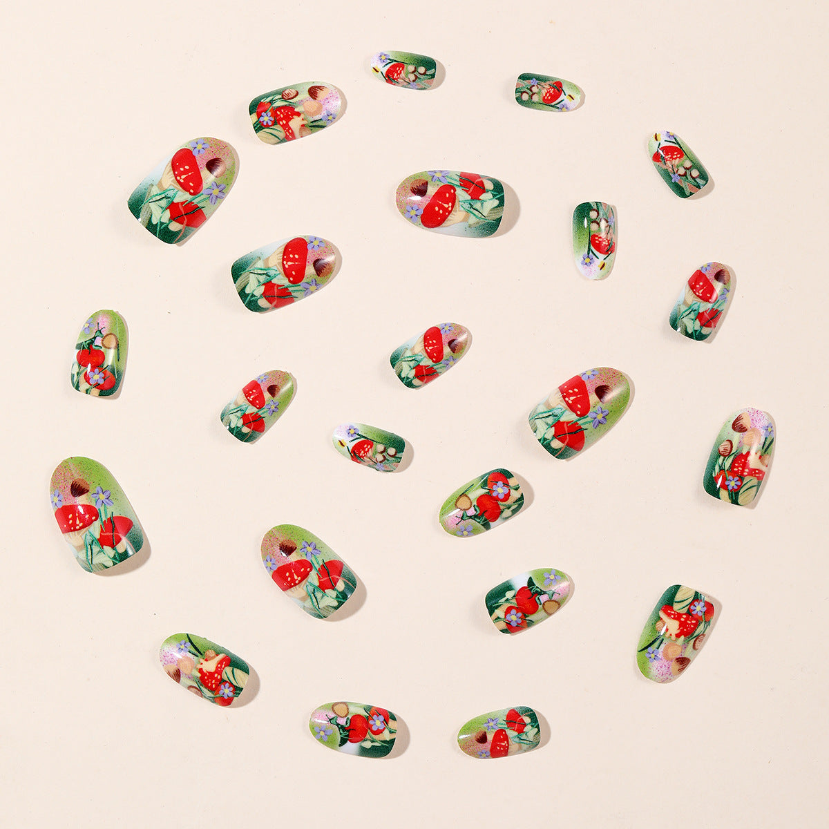 Florale Garten 3D Nail Art Extensions Brehn