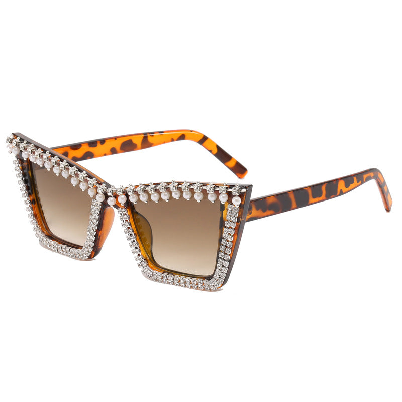 Damen Glamouröse Designer-Sonnenbrille mit funkelndem Rahmen Brehn