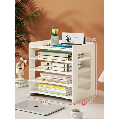 Desktop Mehrstufiges Papier- und Dokumentenorganizer-Regal mit Schlitztellern