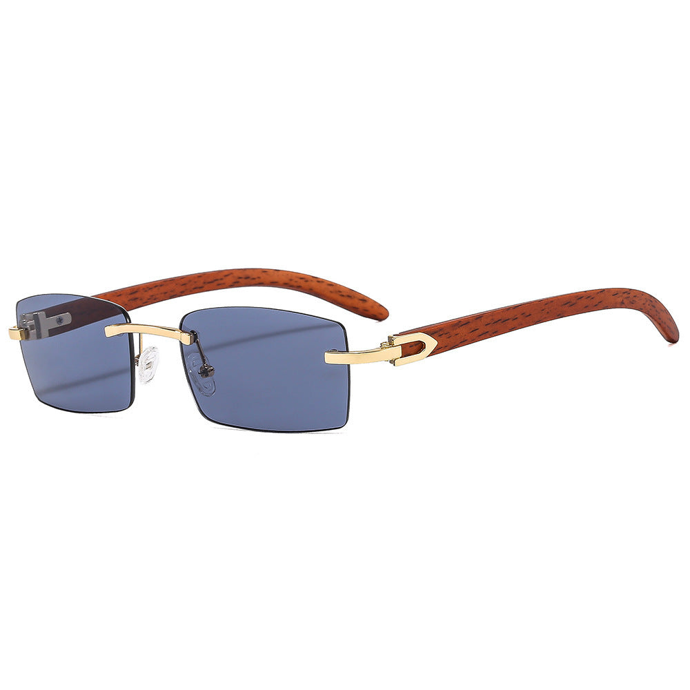 Stylische Holzgriff Quadratische Sonnenbrille Brehn