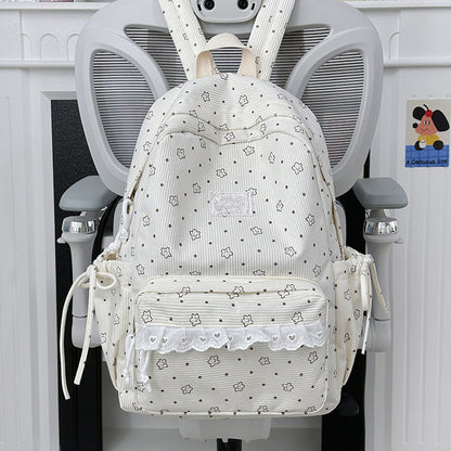 Verspielter floraler Druck Rucksack