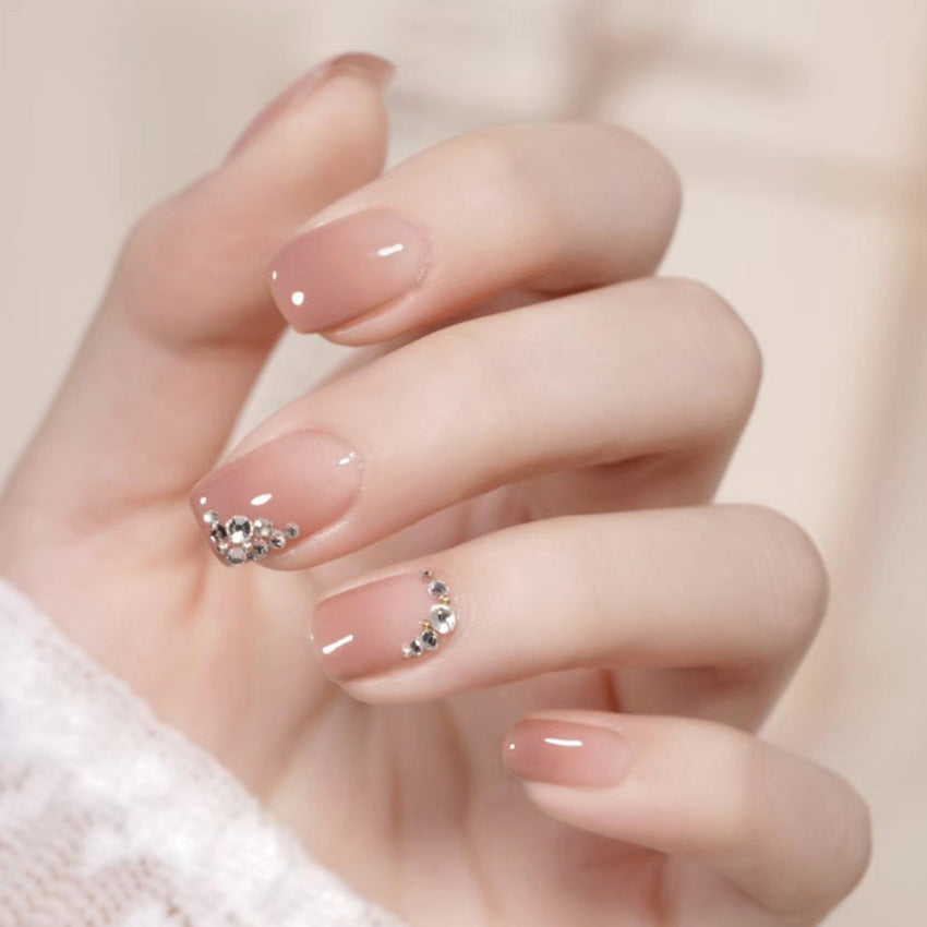 Elegante Strass-Design Press-On Nagelspitzen Brehn