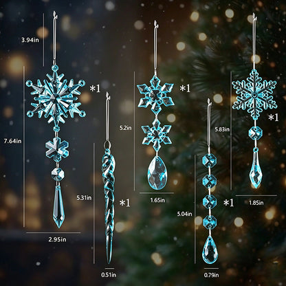 Kristall Schneeflocken Ornament Set