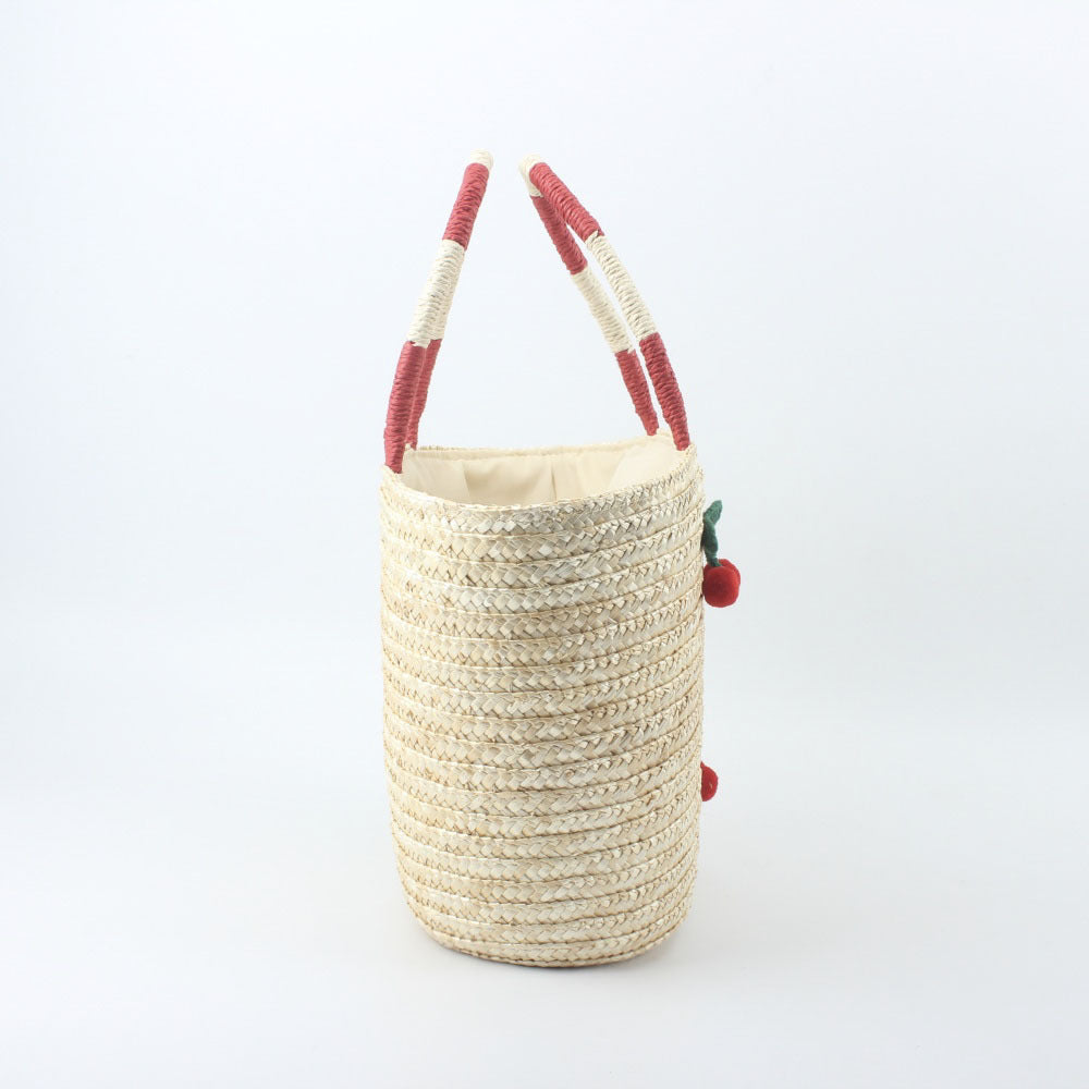 Korbtasche mit Handgefertigten Fruchtmotiven Brehn