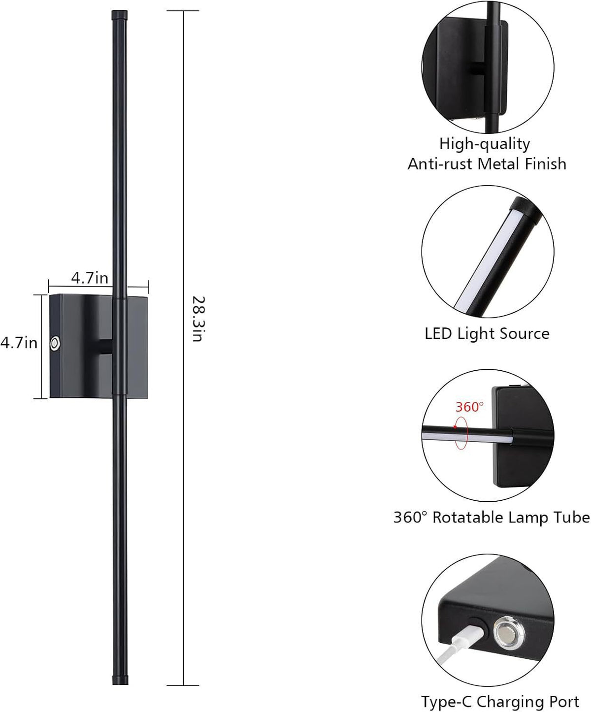Minimalistische LED-Wandlampe