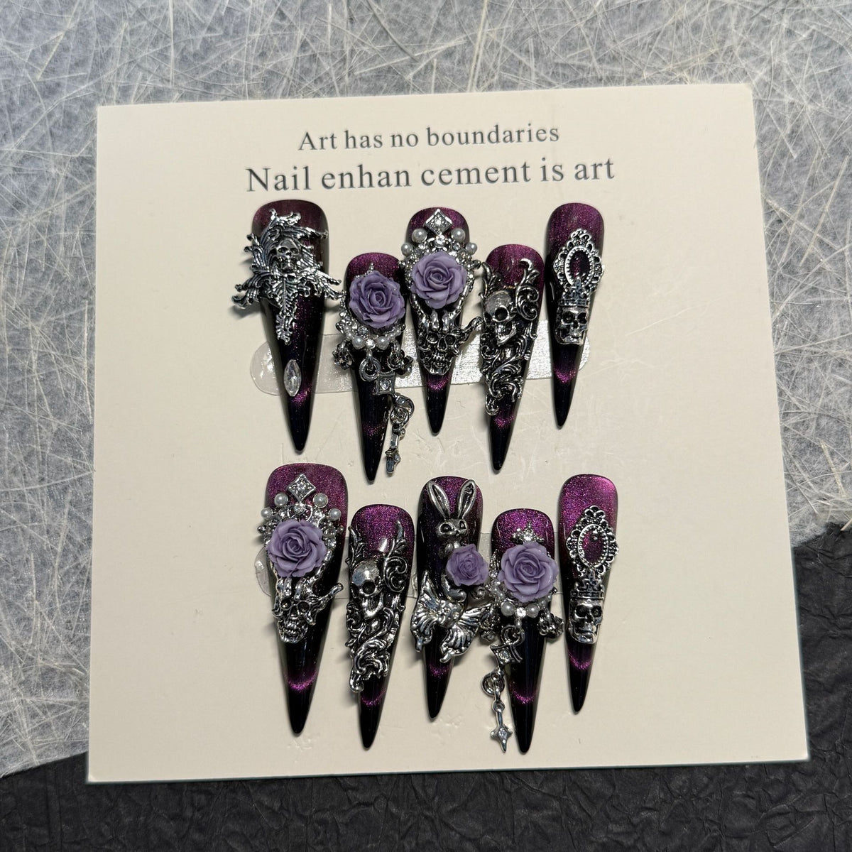 Gothic-Themen Druck-Nagelset