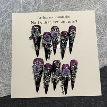 Gothic-Themen Druck-Nagelset