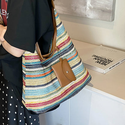 Bohemian Geflochtene Strohtasche