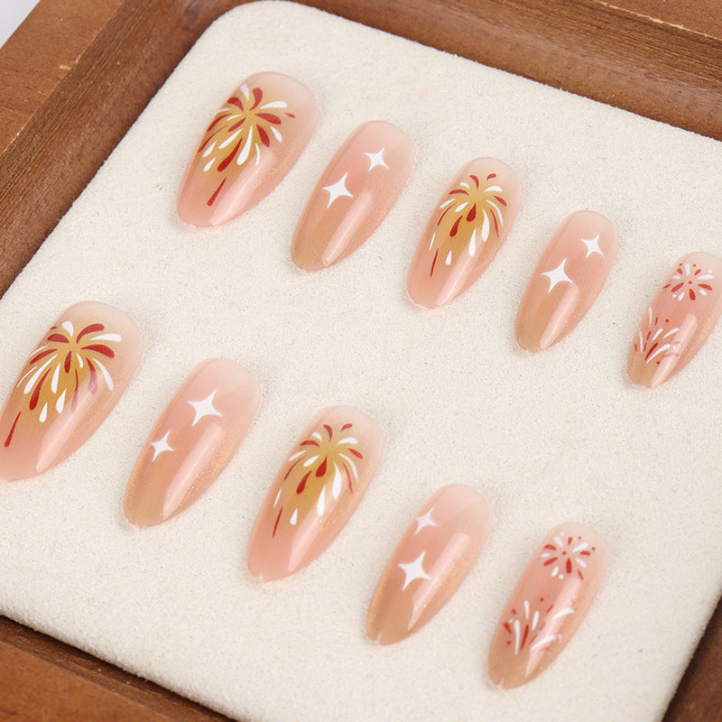 Handgefertigtes Press-On Nagelkunst-Set Brehn