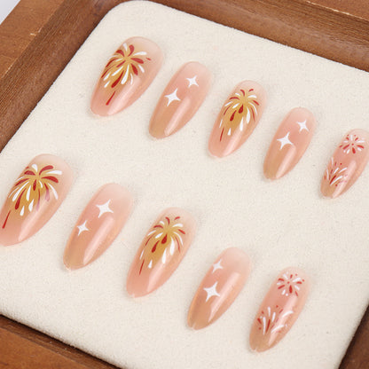 Handgefertigtes Press-On Nagelkunst-Set Brehn