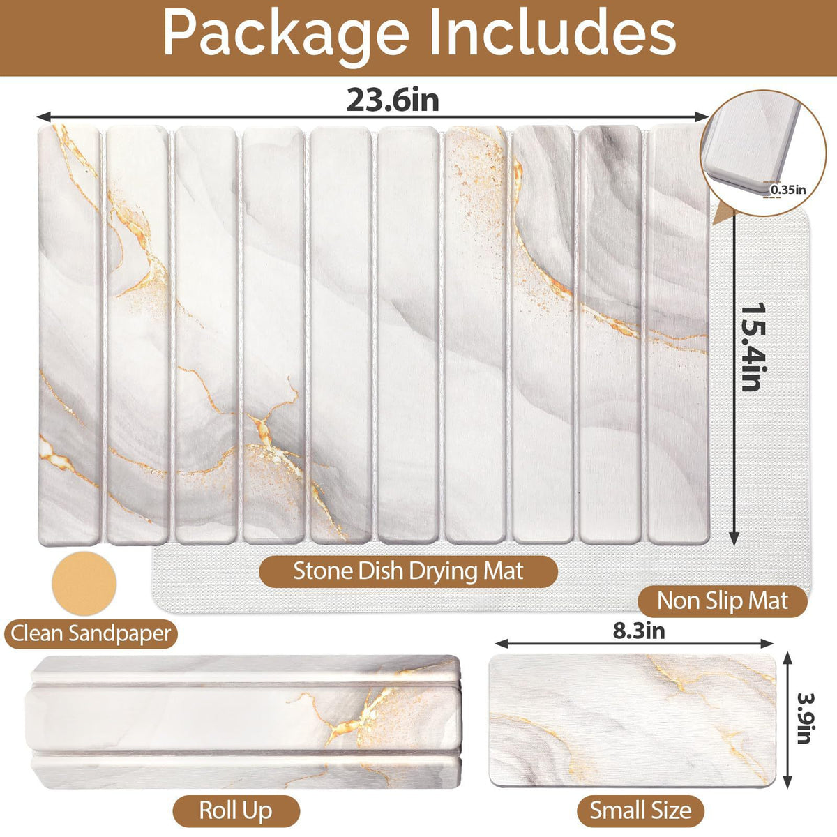 Elegante Marmor Design Küchenplatzsets