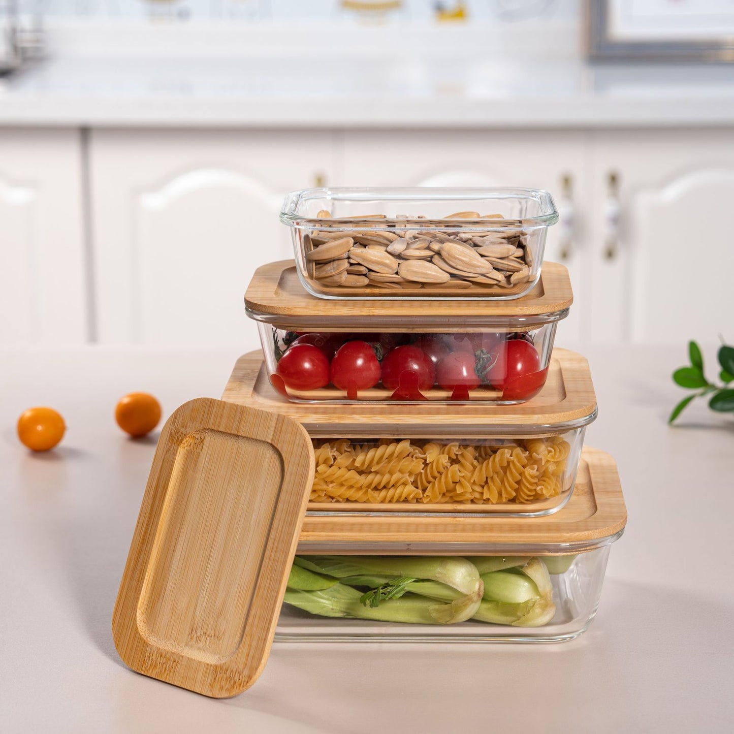 Damen luftdichte Aufbewahrungsboxen-Set aus Glas Brehn