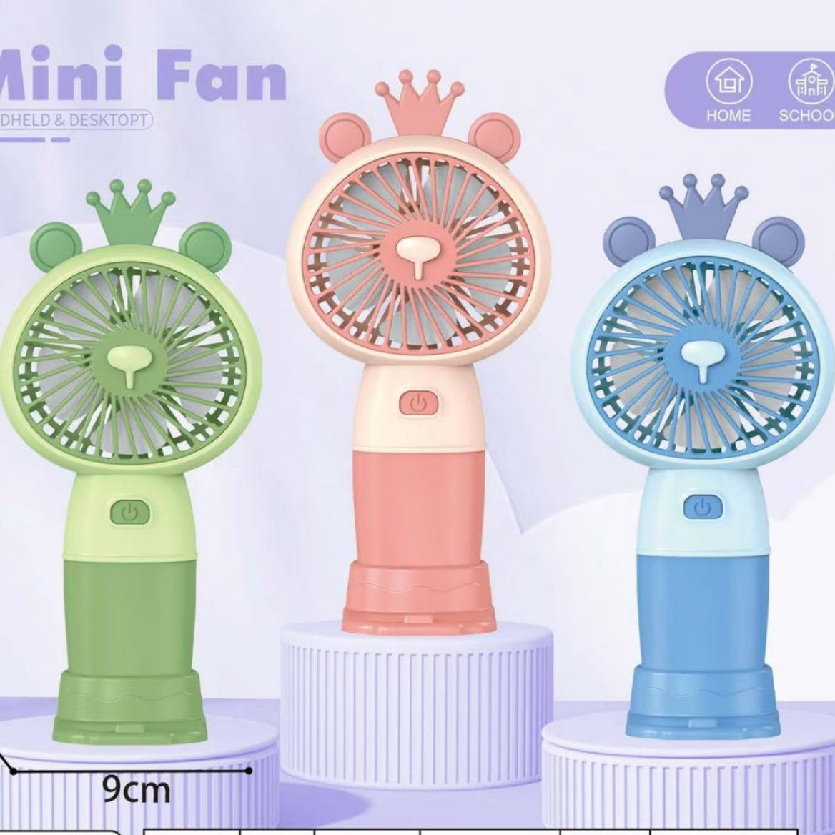 Unisex Handventilator mit flexiblem Design und integrierter USB-Ladefunktion Brehn