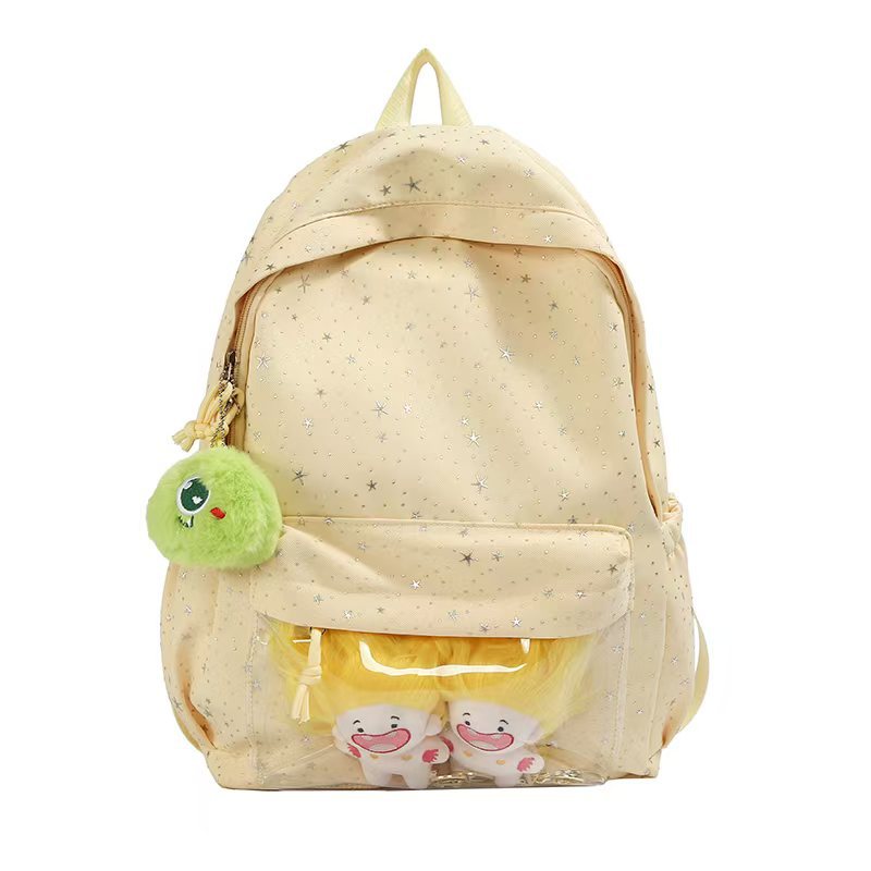 Rucksack mit Durchsichtiger Fronttasche und Kuscheligem Motiv Brehn
