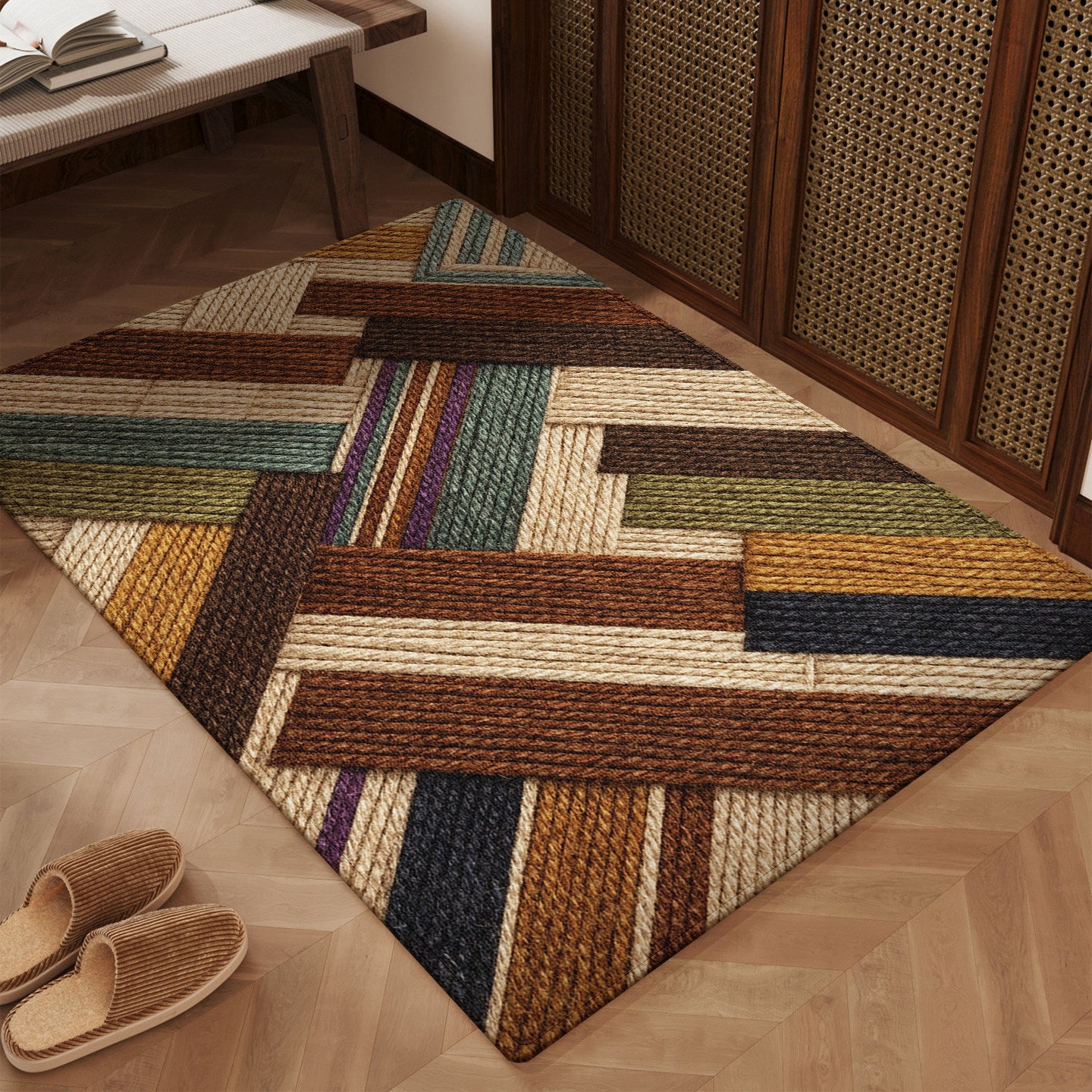 Strukturierter geometrischer Teppich