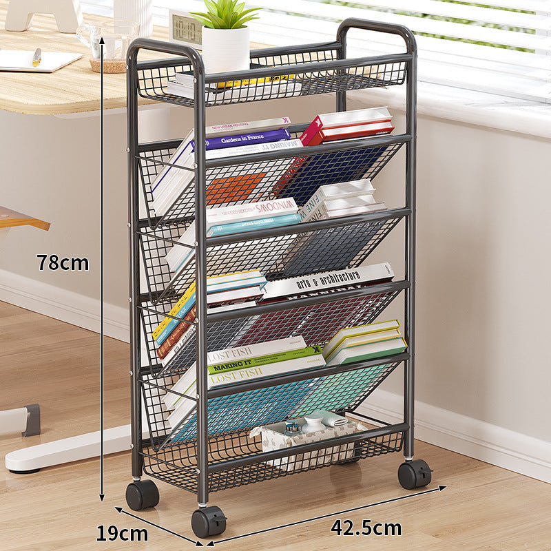 Rolling Metal Buchaufbewahrung Rack Brehn
