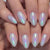 Iridescent mandelförmige Press-On Nägel Brehn