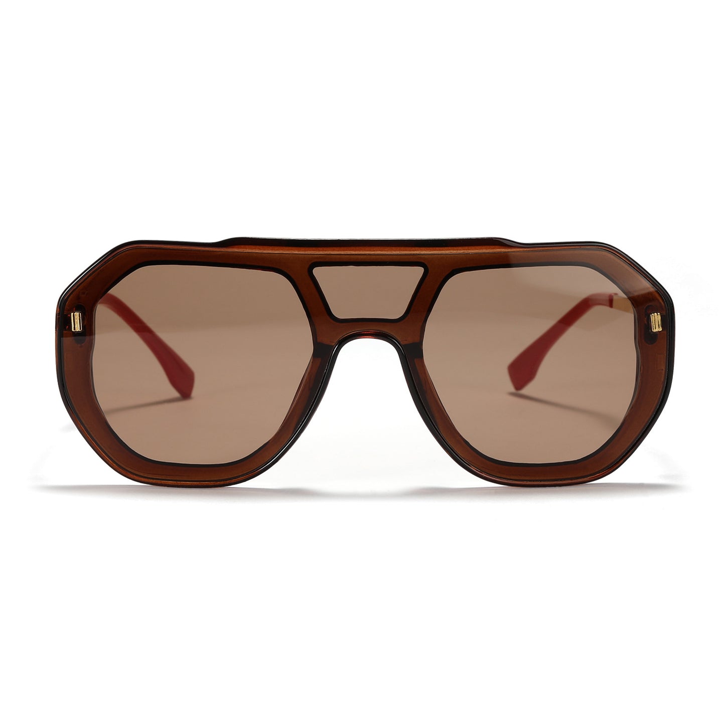 Damen oversized geometrische Sonnenbrille mit elegantem Rahmen Brehn