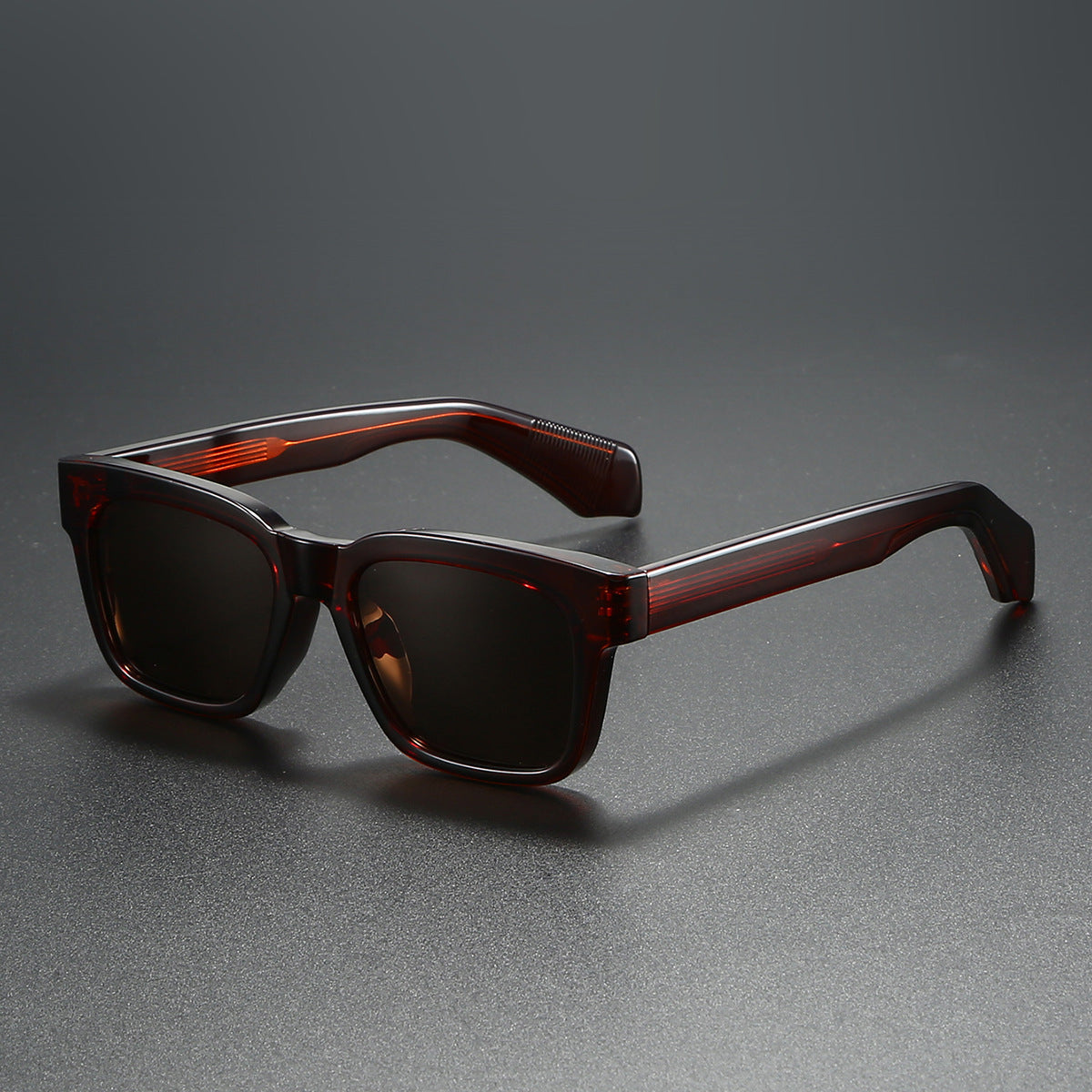 Damen quadratische Sonnenbrille mit markantem Schildpatt-Muster Brehn