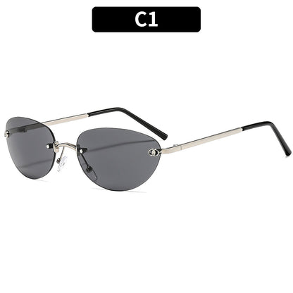 Elegante geometrische Katzenaugen-Sonnenbrille