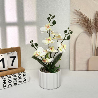 Elegante Kunst-Orchideen-Anordnung für die Inneneinrichtung zuhause