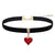 Velvet Heart Charm Choker Brehn