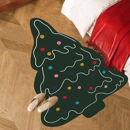 Weihnachtsbaumförmiger Teppich