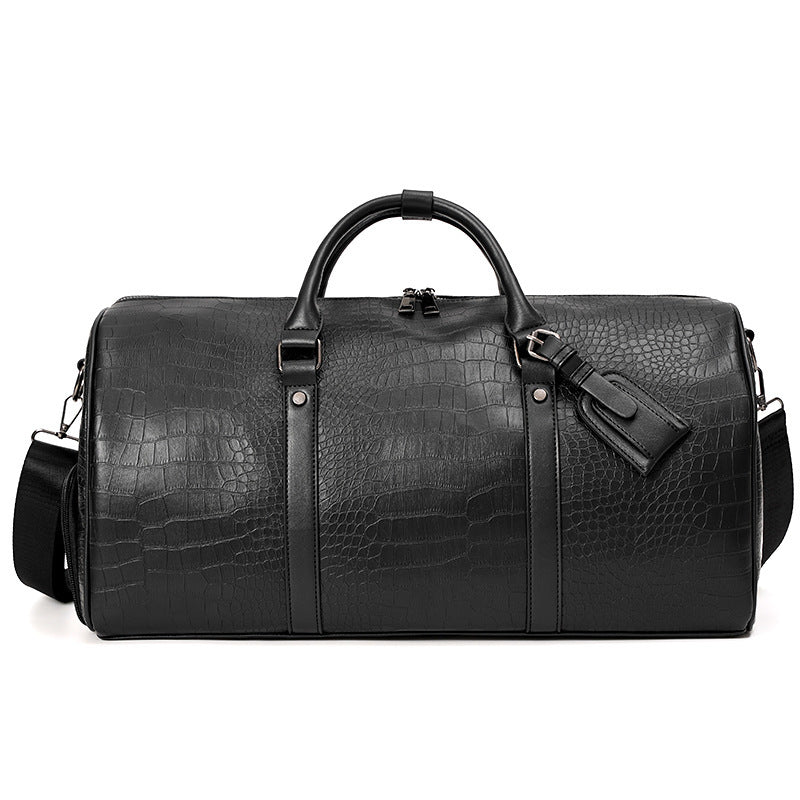 Elegante Reisetasche Im Luxuriösen Krokodil-Look Brehn