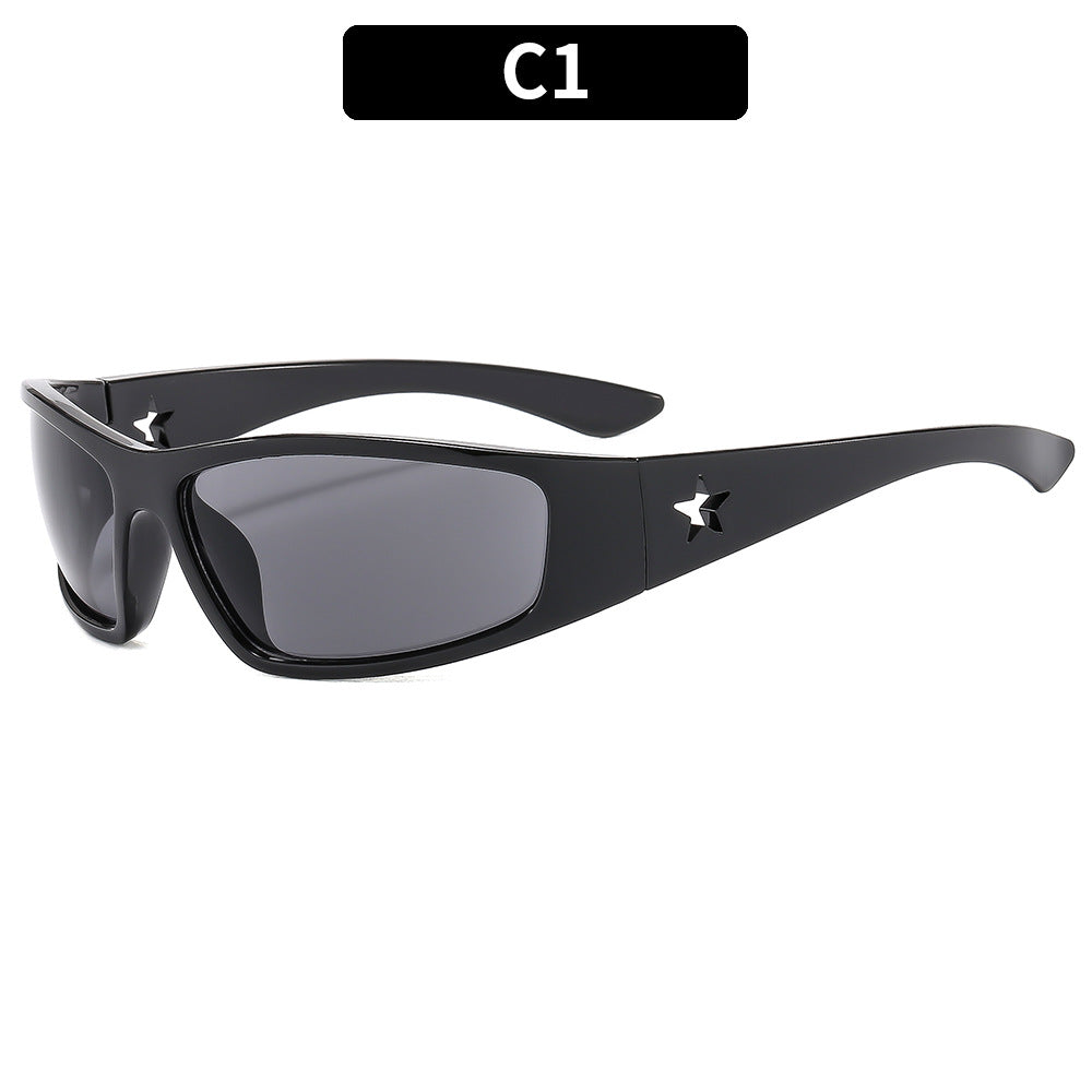 Futuristische Schlanke Schild Sonnenbrille